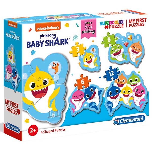 Baby Shark Puzzle 3+6+9+12 Peças - Imagem 1