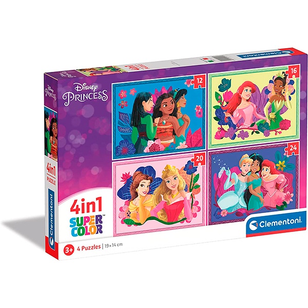Puzzles Infantiles 4 In 1 Princesas - Imagem 1