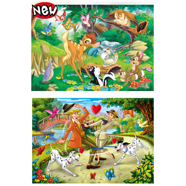 Puzzle 2x20 Personajes Disney - Imagen 1