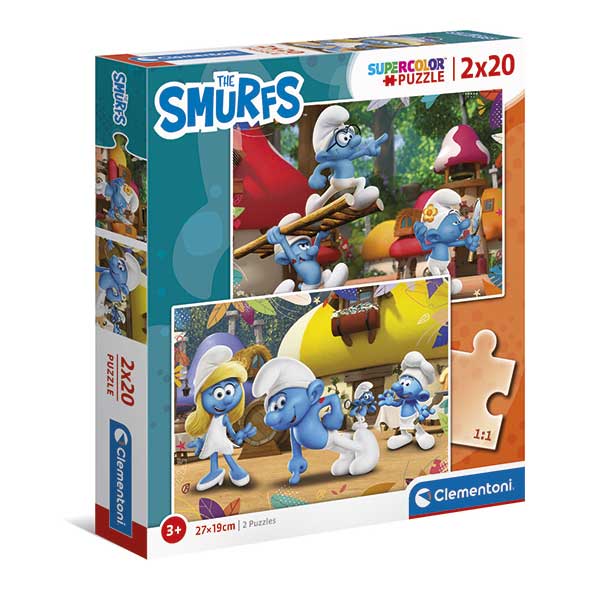 Smurfs Puzzle 2x20p - Imagem 1