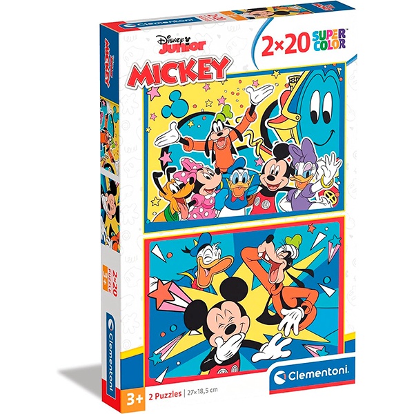 Mickey Puzzle 2x20p Disney - Imagen 1