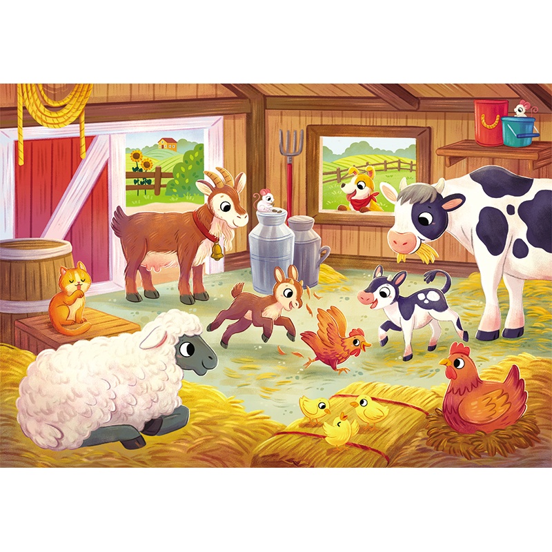 Puzzle 2x20p Familia Granjera - Imagen 1