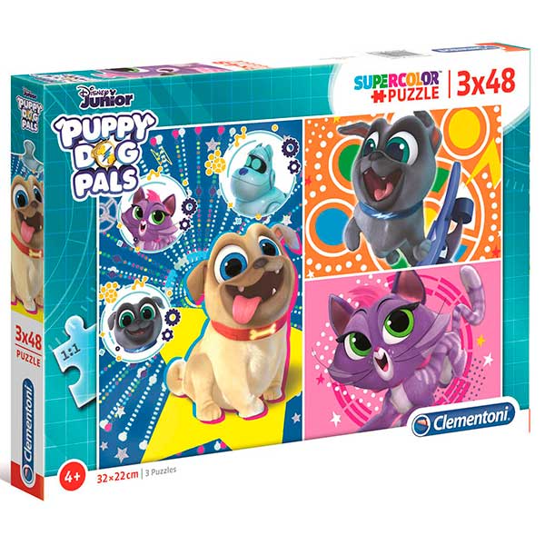 Disney Puzzle 3X48P Puppy Dog Pals - Imagem 1