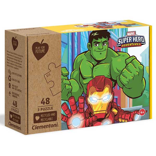Marvel Quebra-cabeças 3x48p Super Hero - Imagem 1