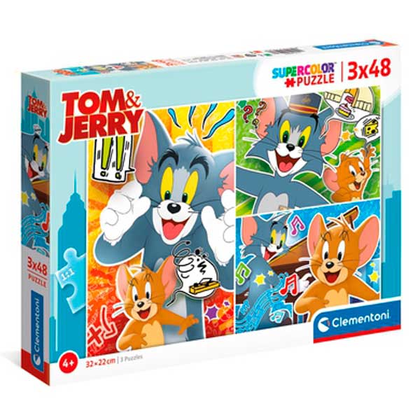 Tom and Jerry Puzzle 3x48p - Imagem 1
