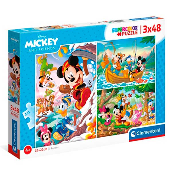 Mickey Puzzle 3x48p - Imagem 1