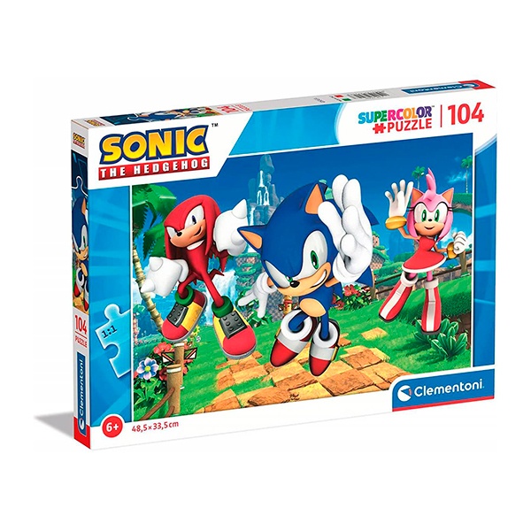 Puzzle Infantil 104 Sonic - Imagem 1