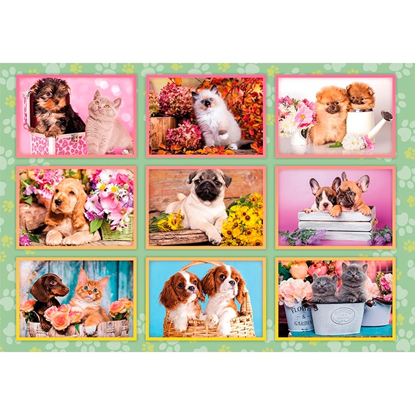 Puzzle 180p Puppies Collage - Imagen 1