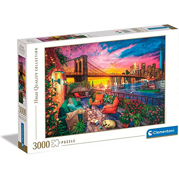 Puzzle 3000 Piezas Apuesta Del Sol En Manhattan - Imagen 1