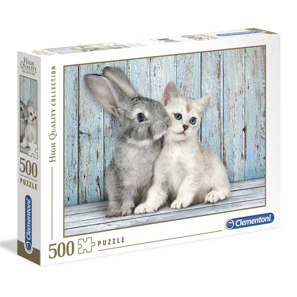 Puzzle 500p Gato y Conejo - Imagen 1