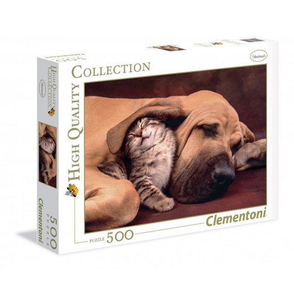 Puzzle 500p Perro y Gato Puppies - Imagen 1