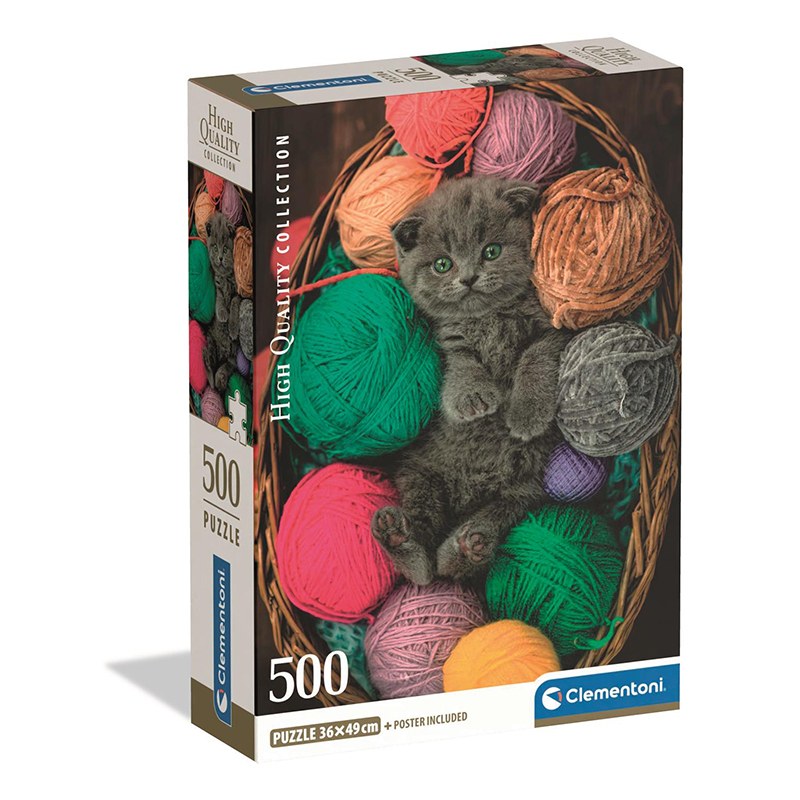 Puzzle 500p Gatito entre Madejas