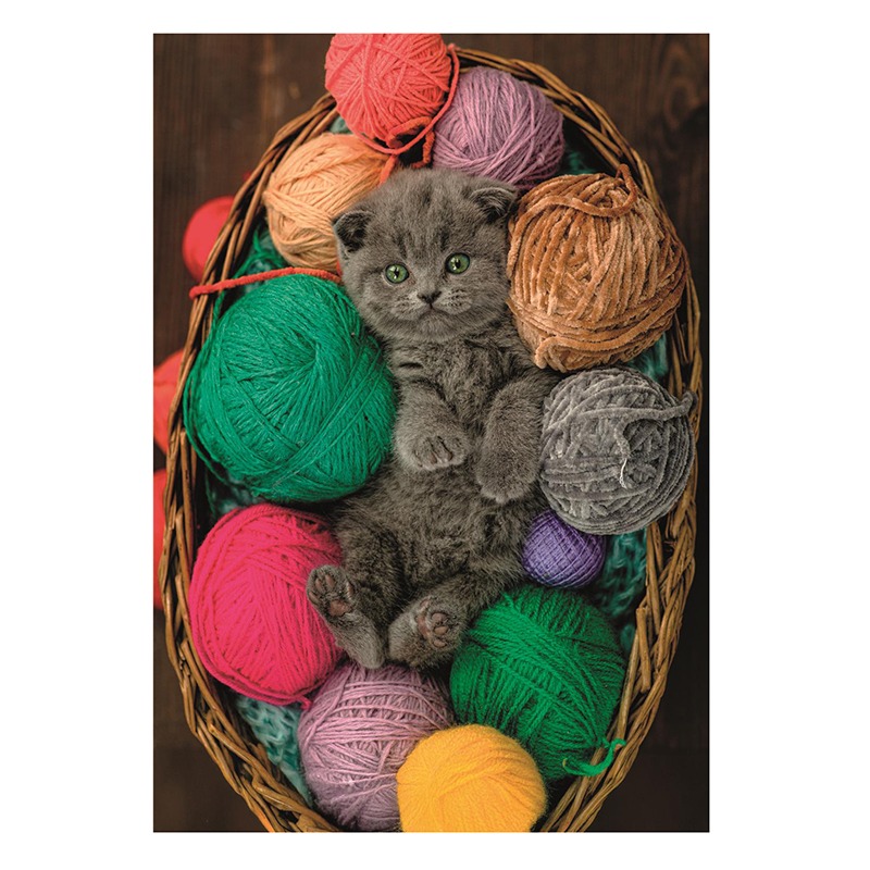 Puzzle 500p Gatito entre Madejas - Imagen 1