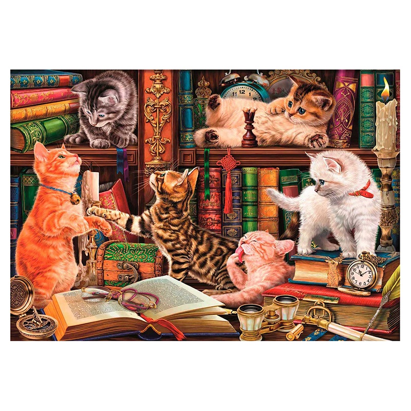 Puzzle 1000p Bigotes Curiosos - Imagen 1