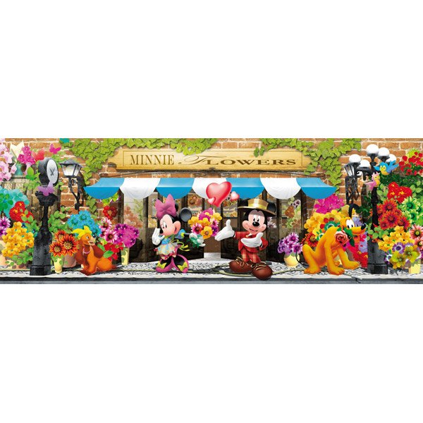 Puzzle 1000p Tienda de Flores Mickey Panorama - Imagen 1