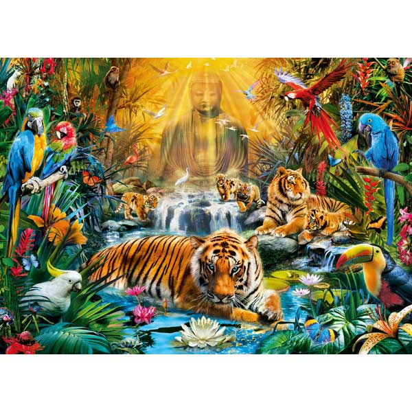 Puzzle 1000P Tigres Místicos - Imagem 1