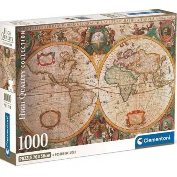 Puzzle 1000p HQC Mapa Antigo - Imagem 1
