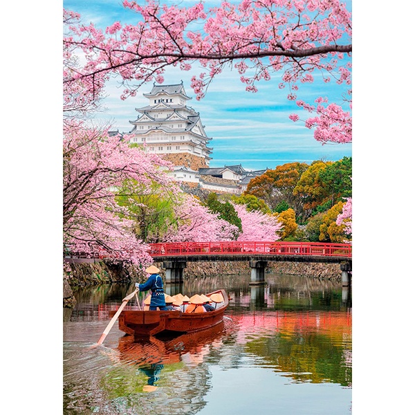 Puzzle 1000p Himeji Castle in Spring - Imagen 1
