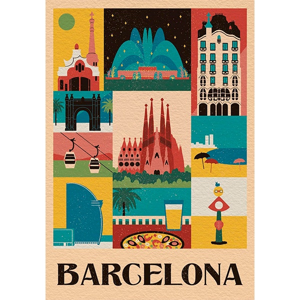 Puzzle 1000p Style The City Barcelona - Imagen 1