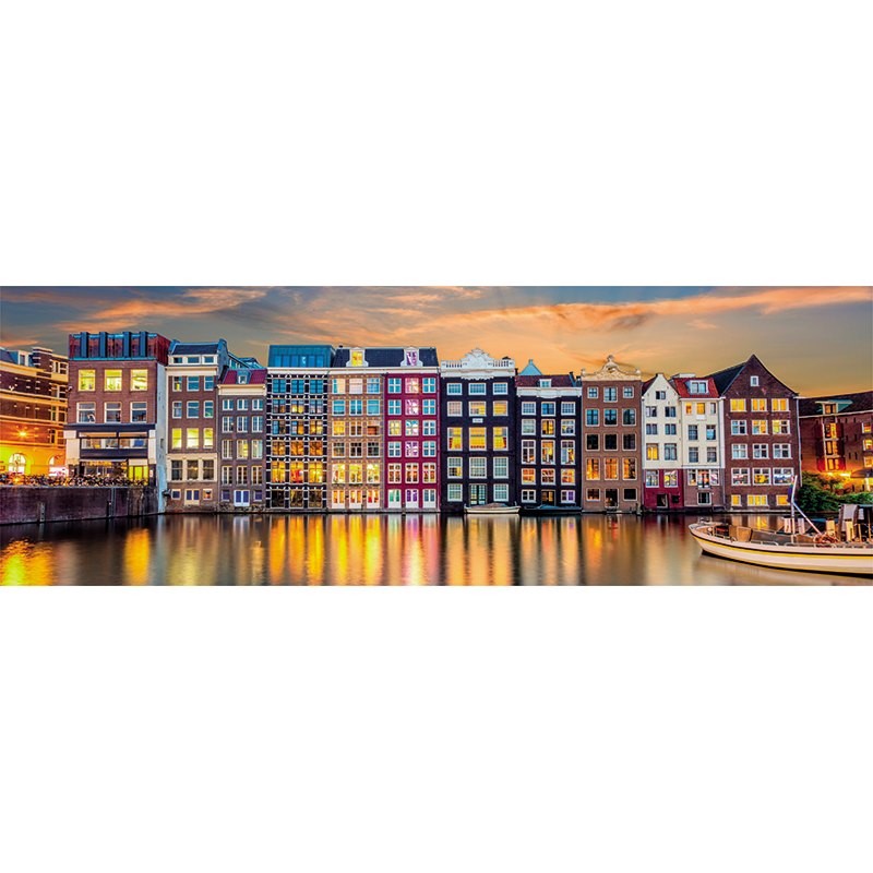 Puzzle 1000p Bright Amsterdam Panoramic - Imagen 1