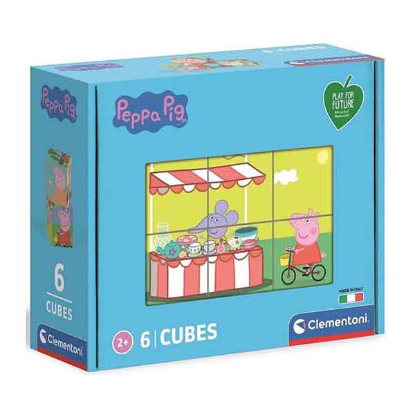 Porquinha Peppa Puzzle 6 Cubes - Imagem 1