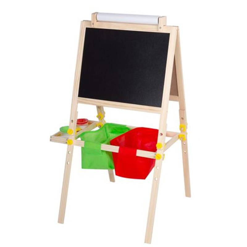 Pizzarra infantil de madera 3en1 con accesorios 93cm