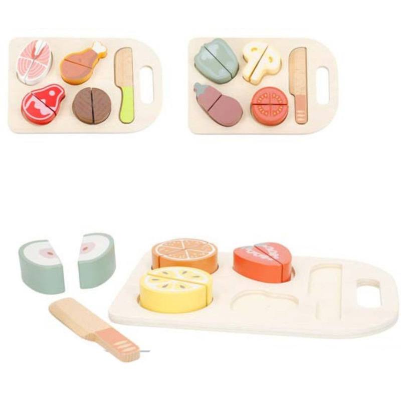 Tabla de comiditas de madera