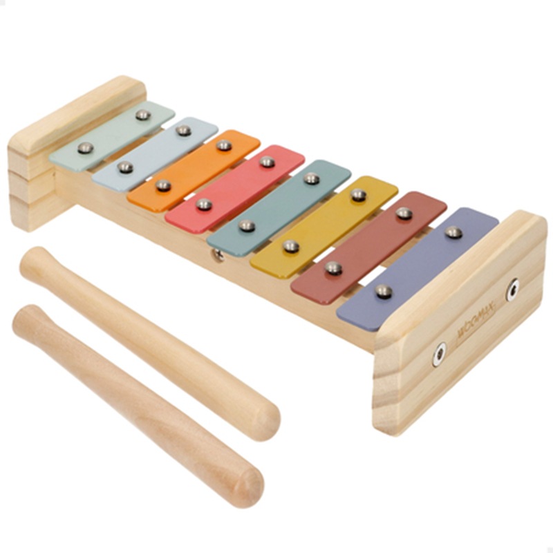 Xilofone de madeira infantil cores 22cm