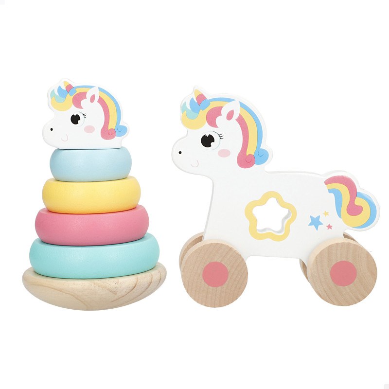 Arrastre y apilable de madera infantil