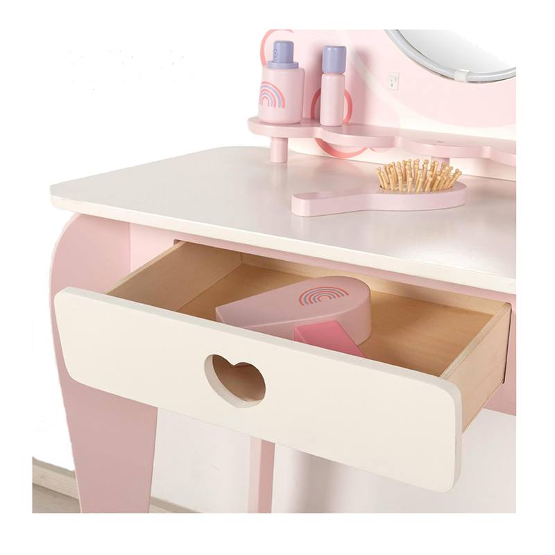 Tocador de Madera con Espejo y Luz - Imagen 2