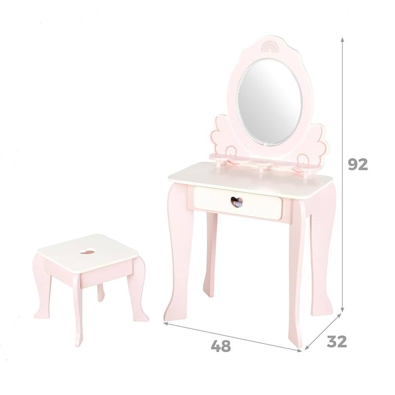 Tocador de Madera con Espejo y Luz - Imagen 3