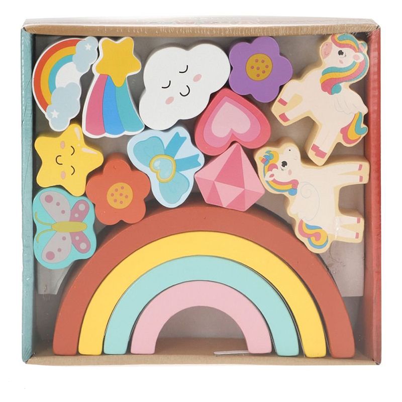 Set Arcoiris de Madera con Figuras Unicornio - Imagen 2