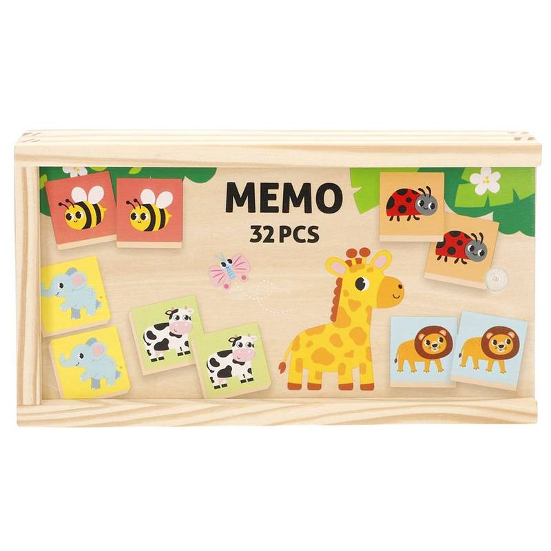 Woomax Juego de memoria de madera Animalitos - Imagen 1