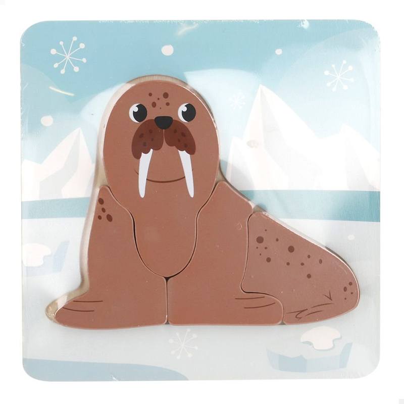 Woomax Zookabee Mini Puzzle Animales polares en madera - Imagen 2