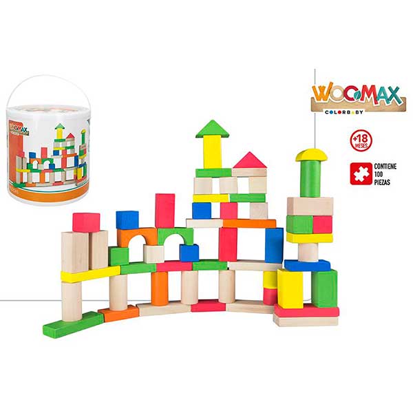Woomax Cubo 100 Bloques de Madera - Imatge 1