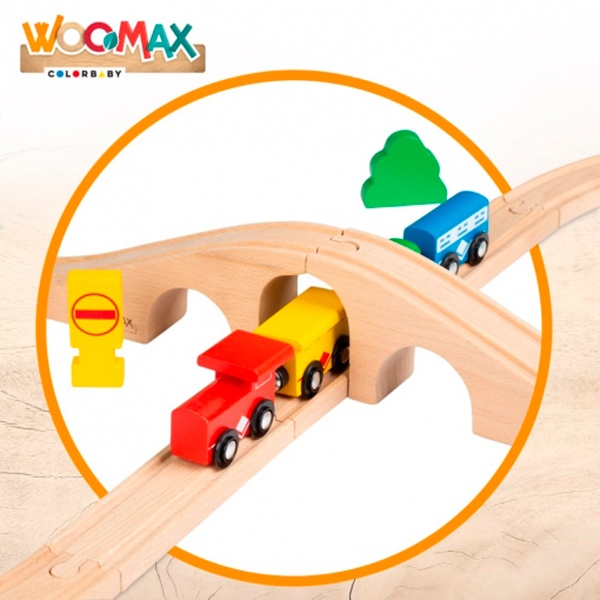 Woomax Pista Circuito Tren Madera 40p - Imatge 2