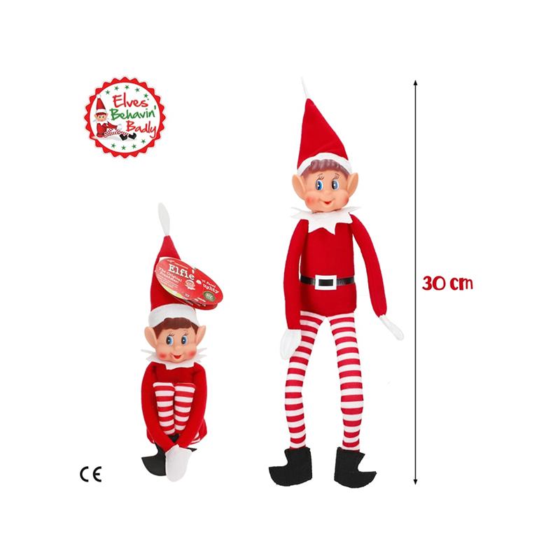 Muñeco Elf Elfie Travieso Navidad 30cm - Imagen 1