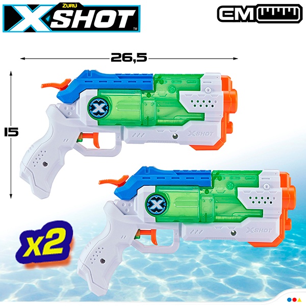 Set 2 Pistolas Agua X-Shot Water - Imagen 5