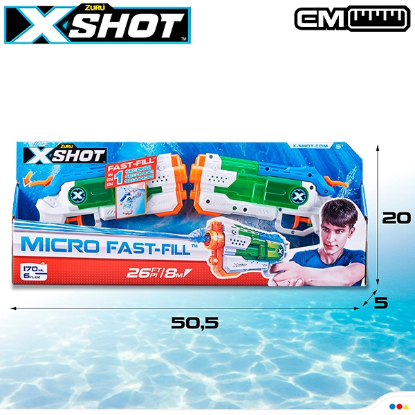Conjunto de 2 Pistolas Água X-Shot Water - Imagem 6