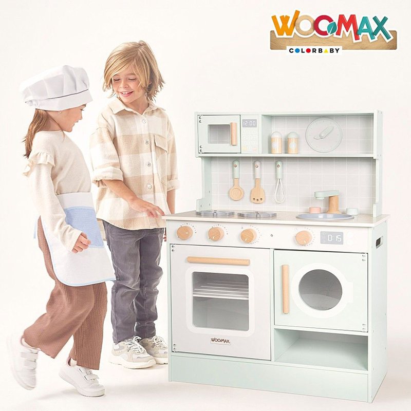 Woomax Cocina de madera infantil 83cm - Imagen 1