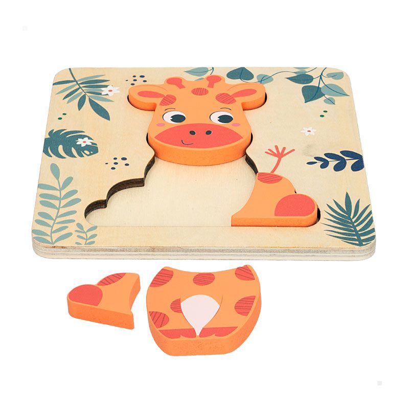Woomax Zookabee Puzzle 3D madera animales selva - Imagen 1