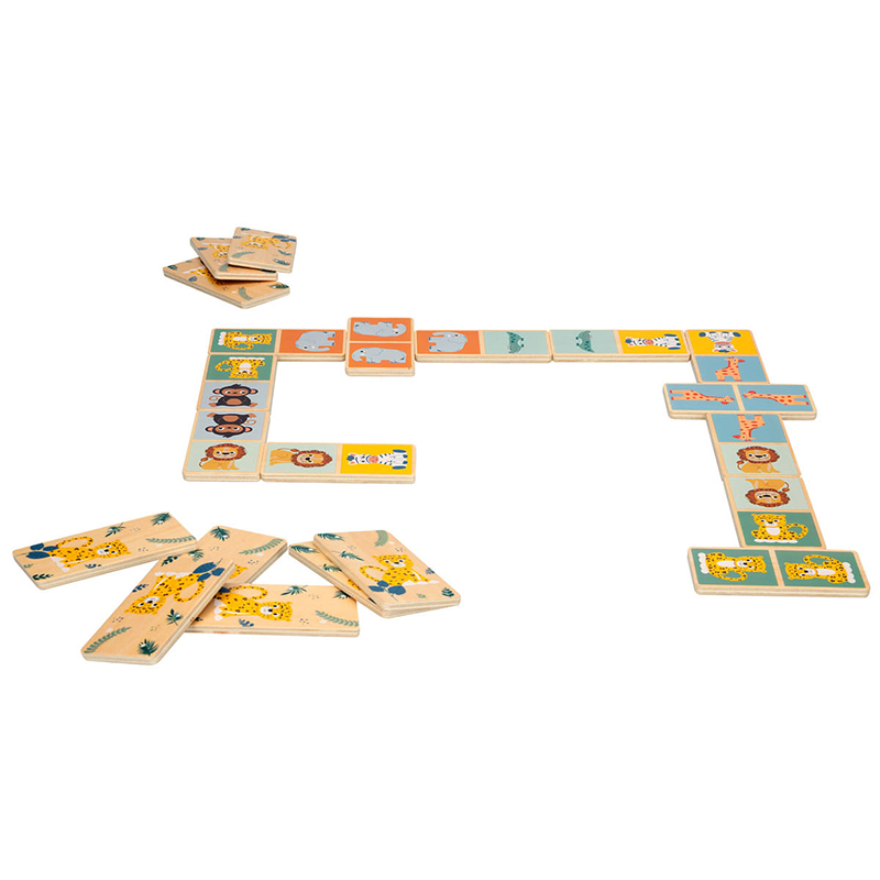 Woomax Zookabee Dominó de madeira infantil 28p
