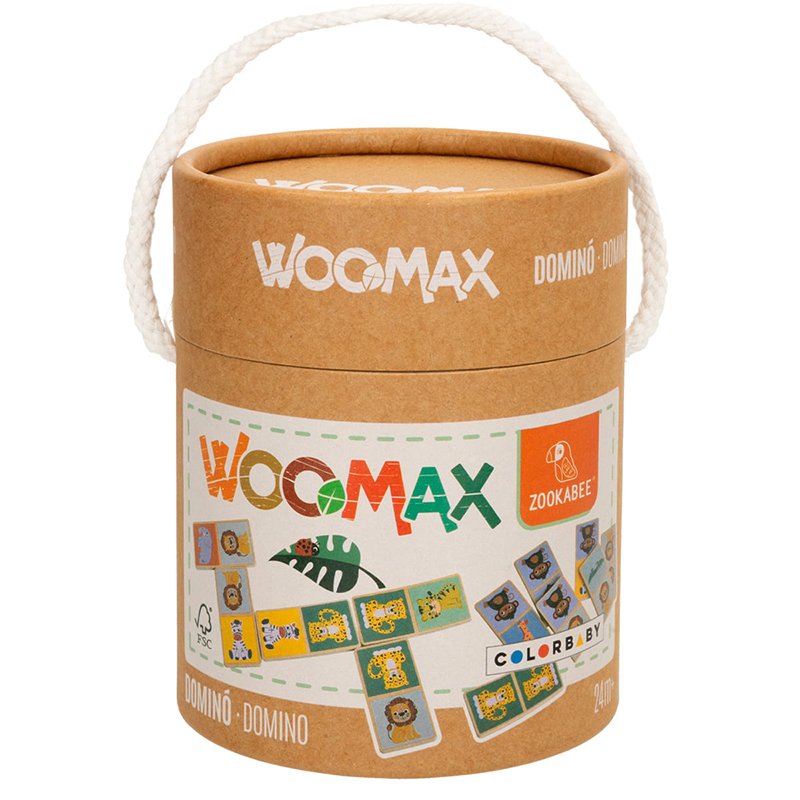 Woomax Zookabee Dominó de madeira infantil 28p - Imagem 1