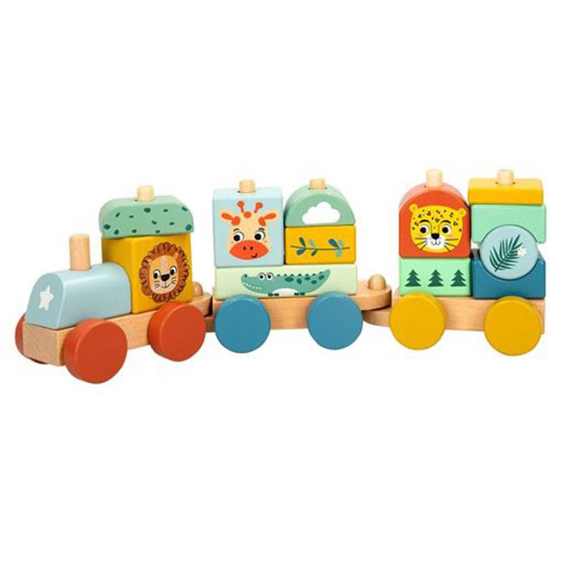 Tren madera animalitos 33cm