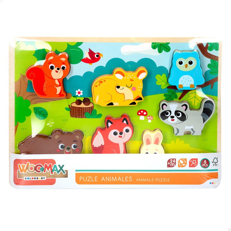 Puzzle de madeira infantil 8p