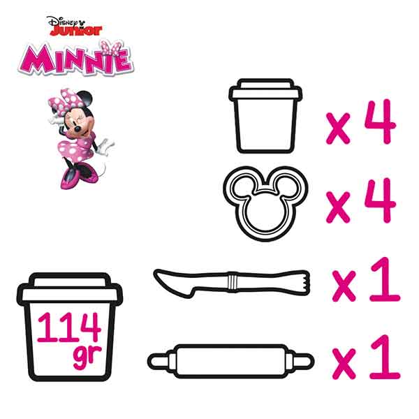 Minnie Conjunto Plasticina com 4 Potes - Imagem 1