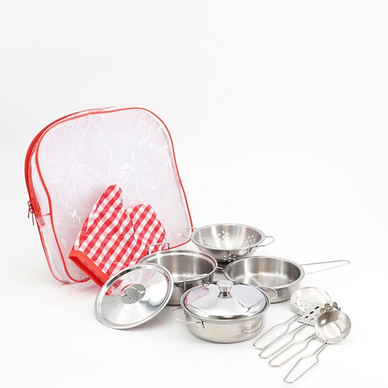 Conjunto Menaje de Cocina en Acero con Mochila - Imagen 1