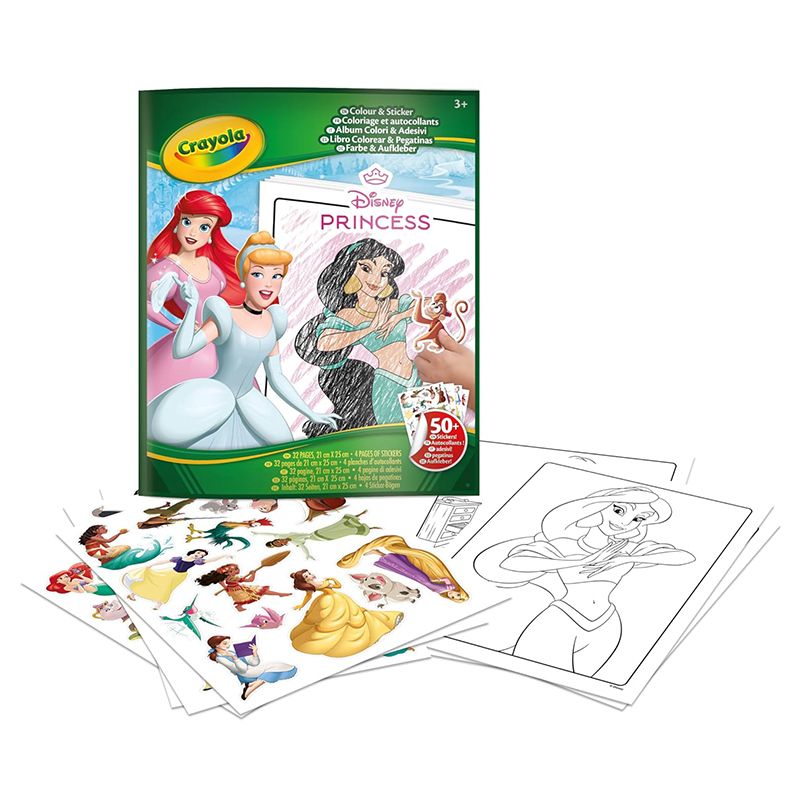 Disney Princess Livro para Colorir com Autocolantes