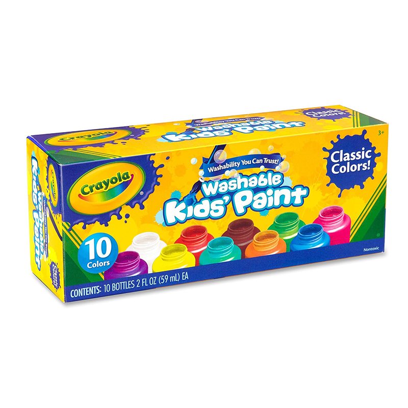 Conjunto 10 Botes de Pinturas Lavables