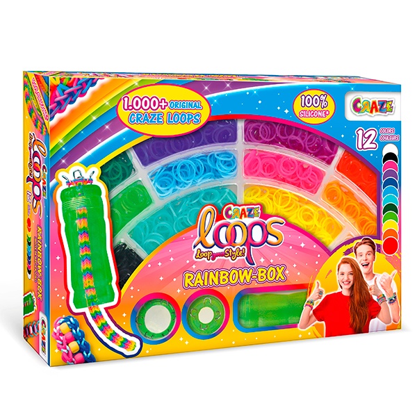 Loops Rainbow Box 1000 Gomas Pulseras - Imagen 1